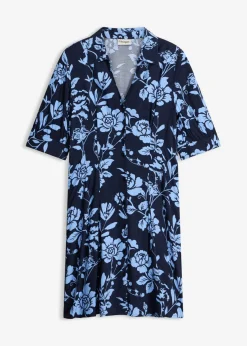 Vestido camisero de viscosa fluida