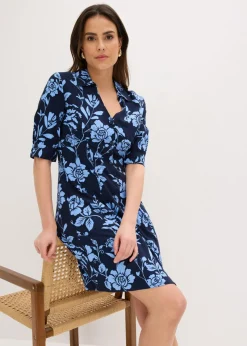 Vestido camisero de viscosa fluida
