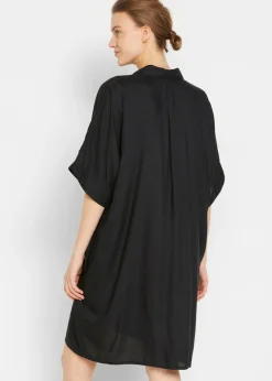 Vestido camisero de viscosa fina