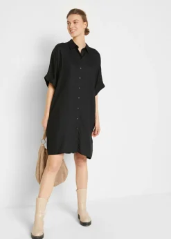 Vestido camisero de viscosa fina