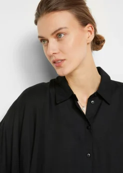 Vestido camisero de viscosa fina