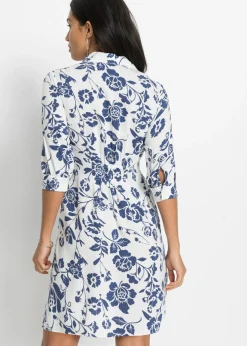 Vestido camisero de viscosa fluida