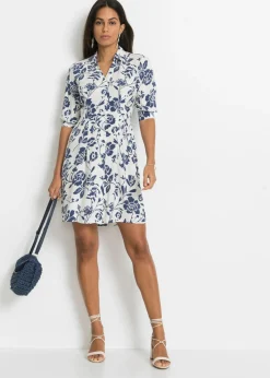 Vestido camisero de viscosa fluida