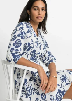 Vestido camisero de viscosa fluida