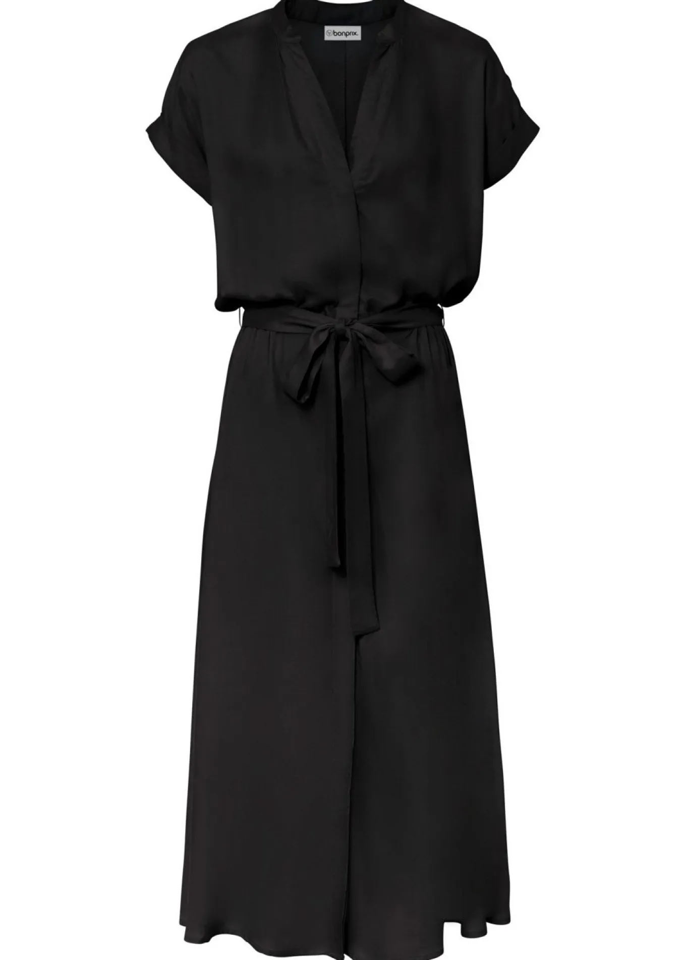 Vestido camisero de viscosa fluida