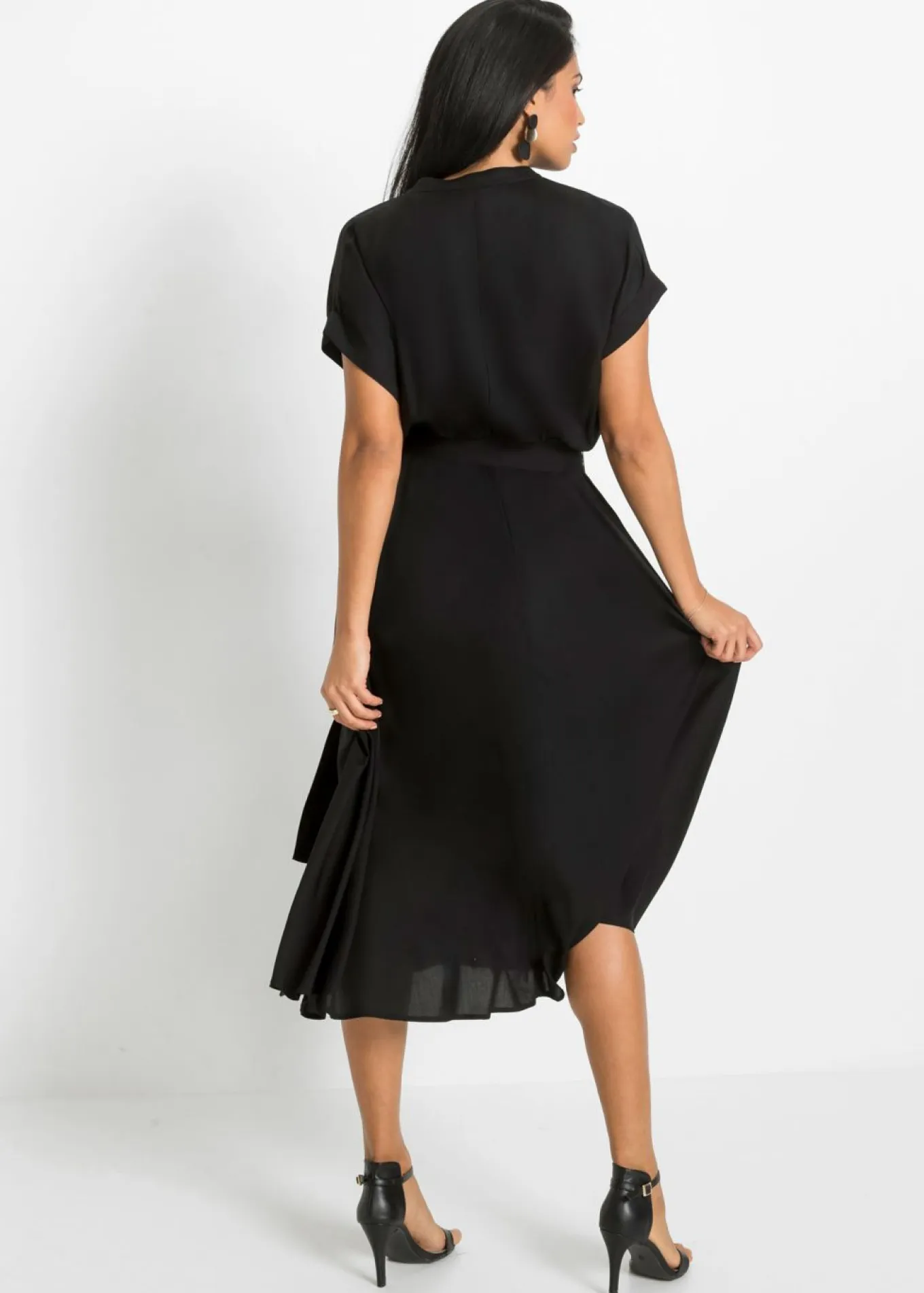 Vestido camisero de viscosa fluida
