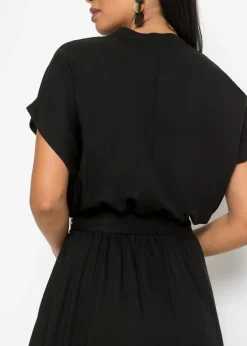 Vestido camisero de viscosa fluida