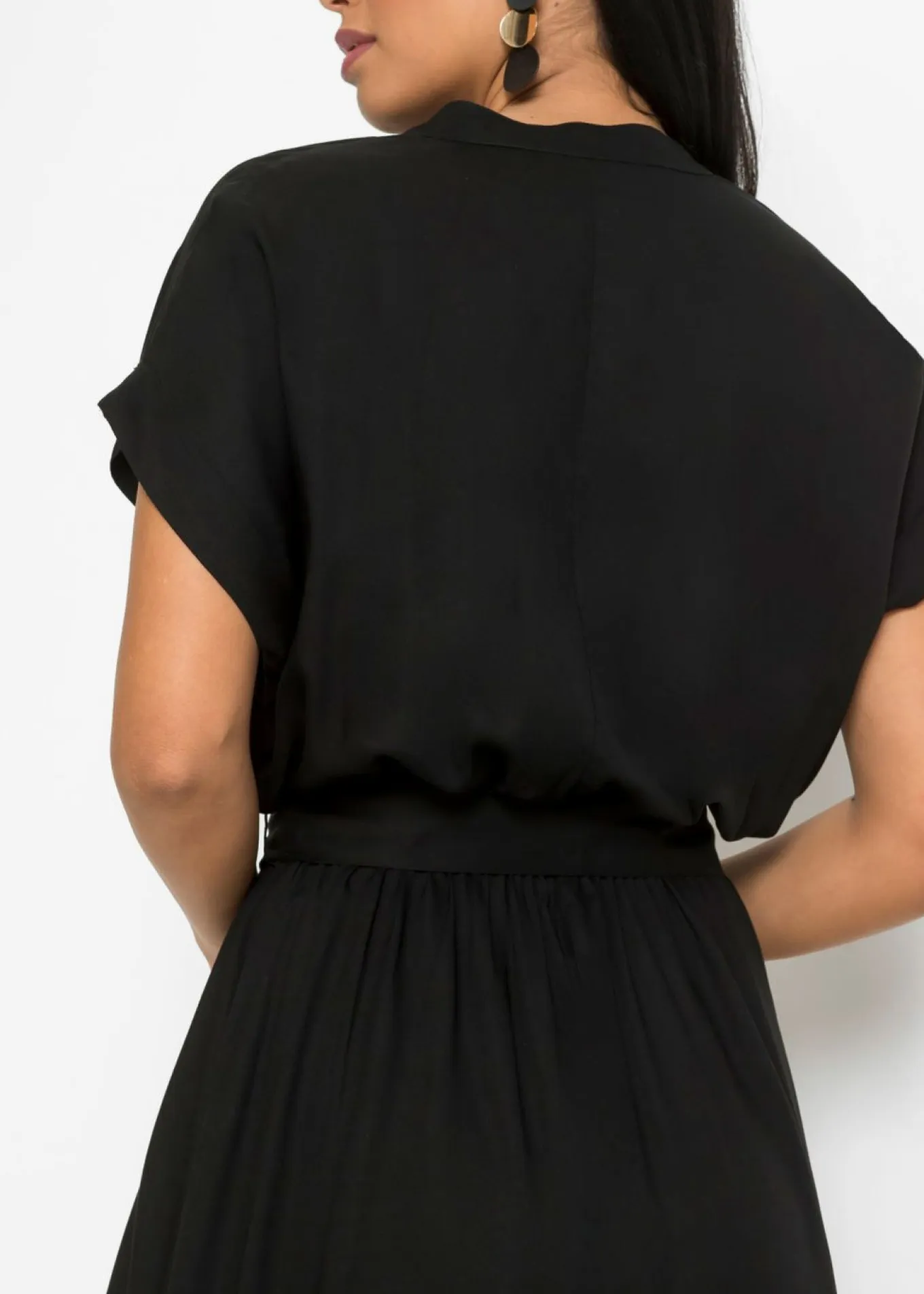 Vestido camisero de viscosa fluida