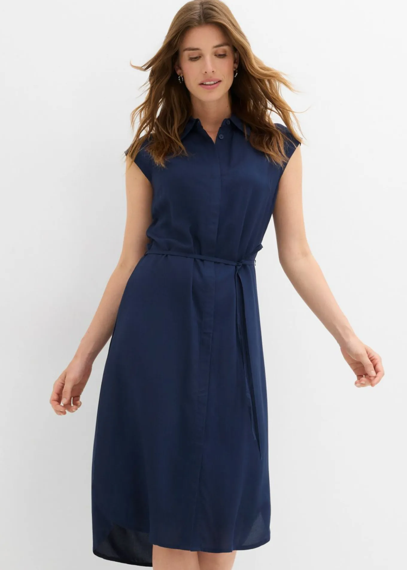 Vestido camisero de viscosa suave