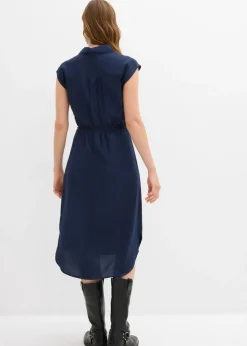Vestido camisero de viscosa suave