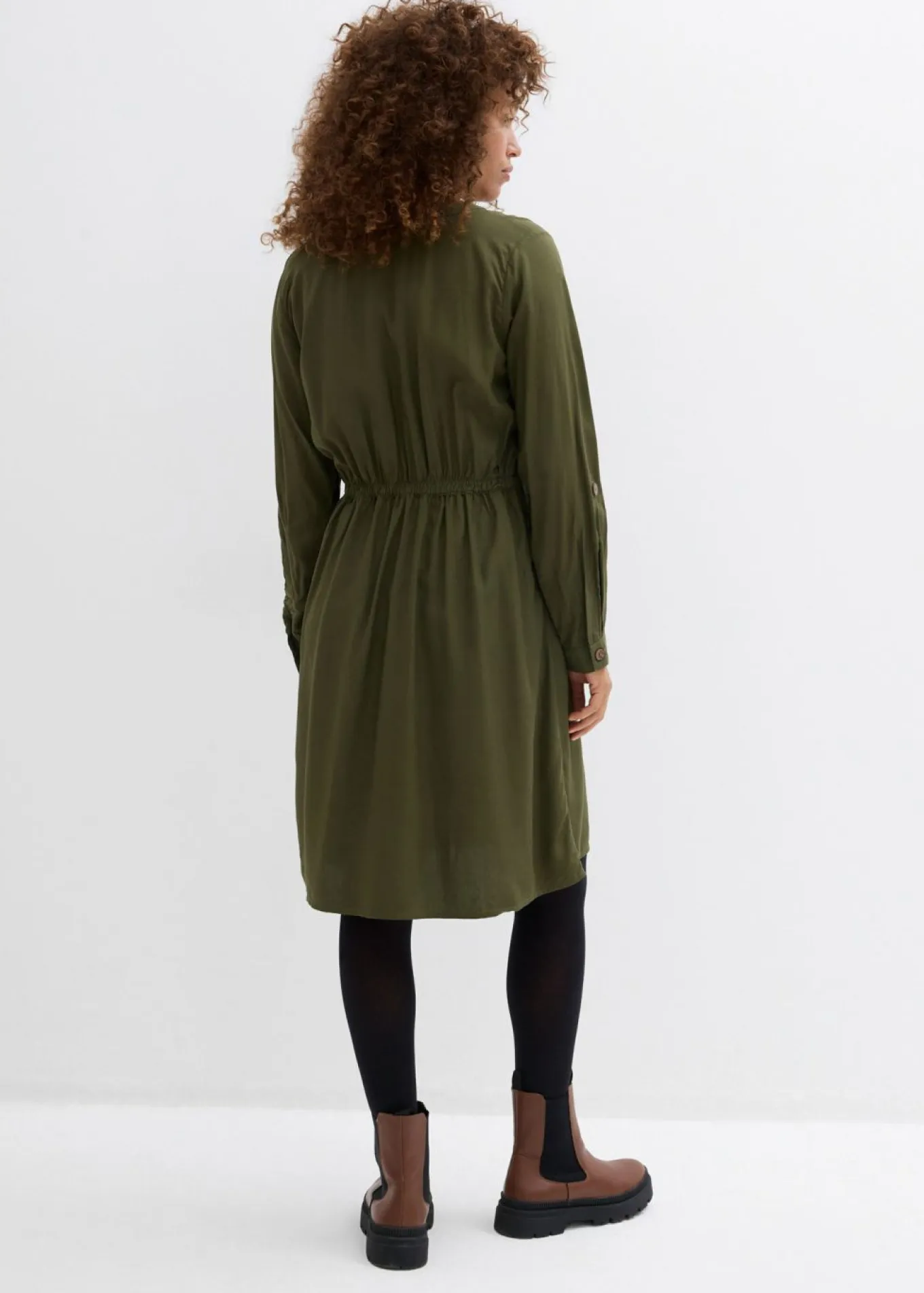 Vestido camisero de viscosa suave