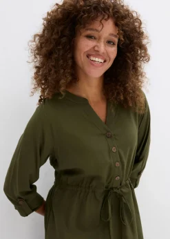 Vestido camisero de viscosa suave