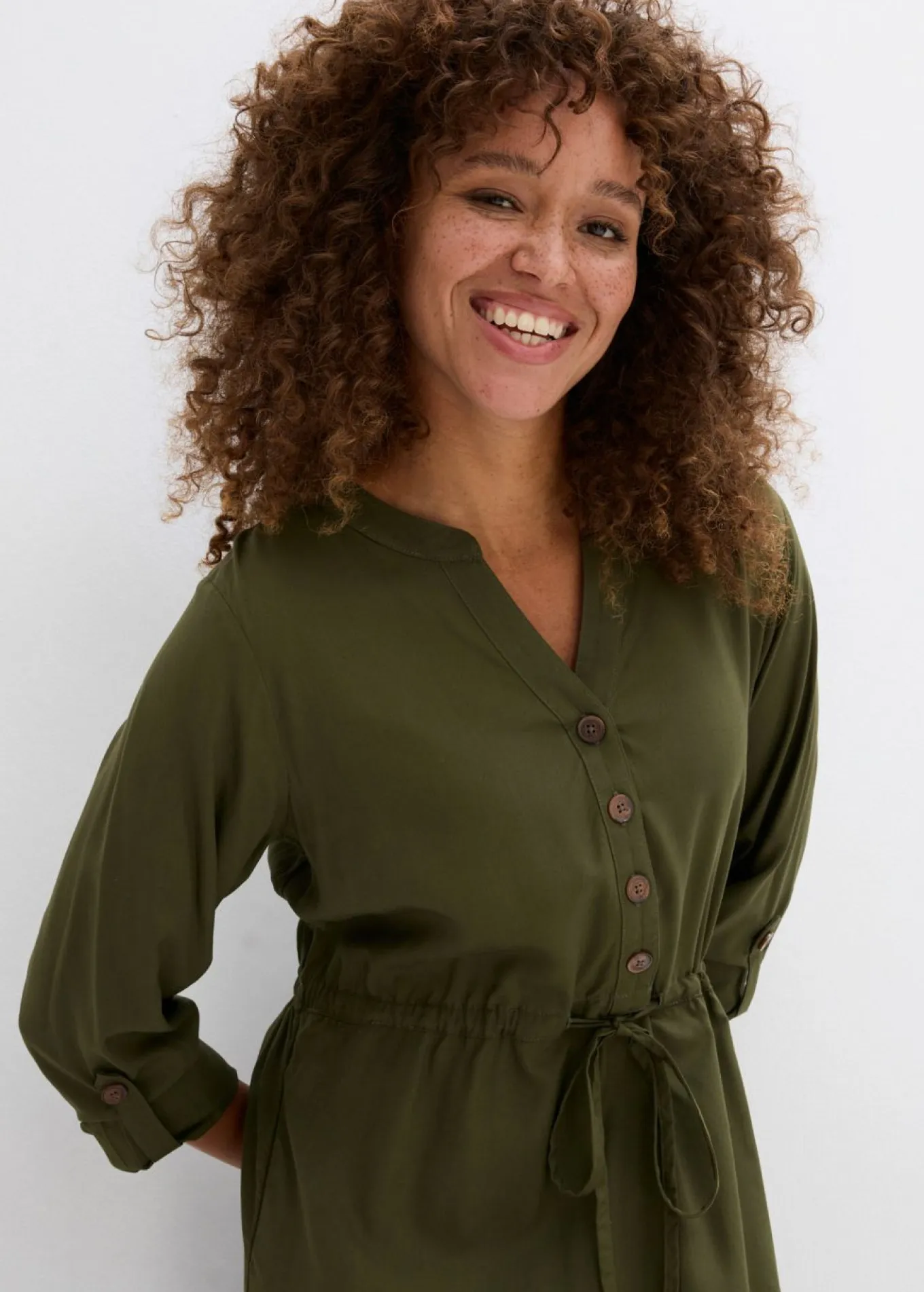 Vestido camisero de viscosa suave