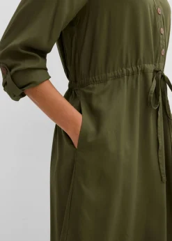 Vestido camisero de viscosa suave