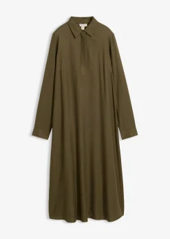 Vestido camisero de viscosa fina