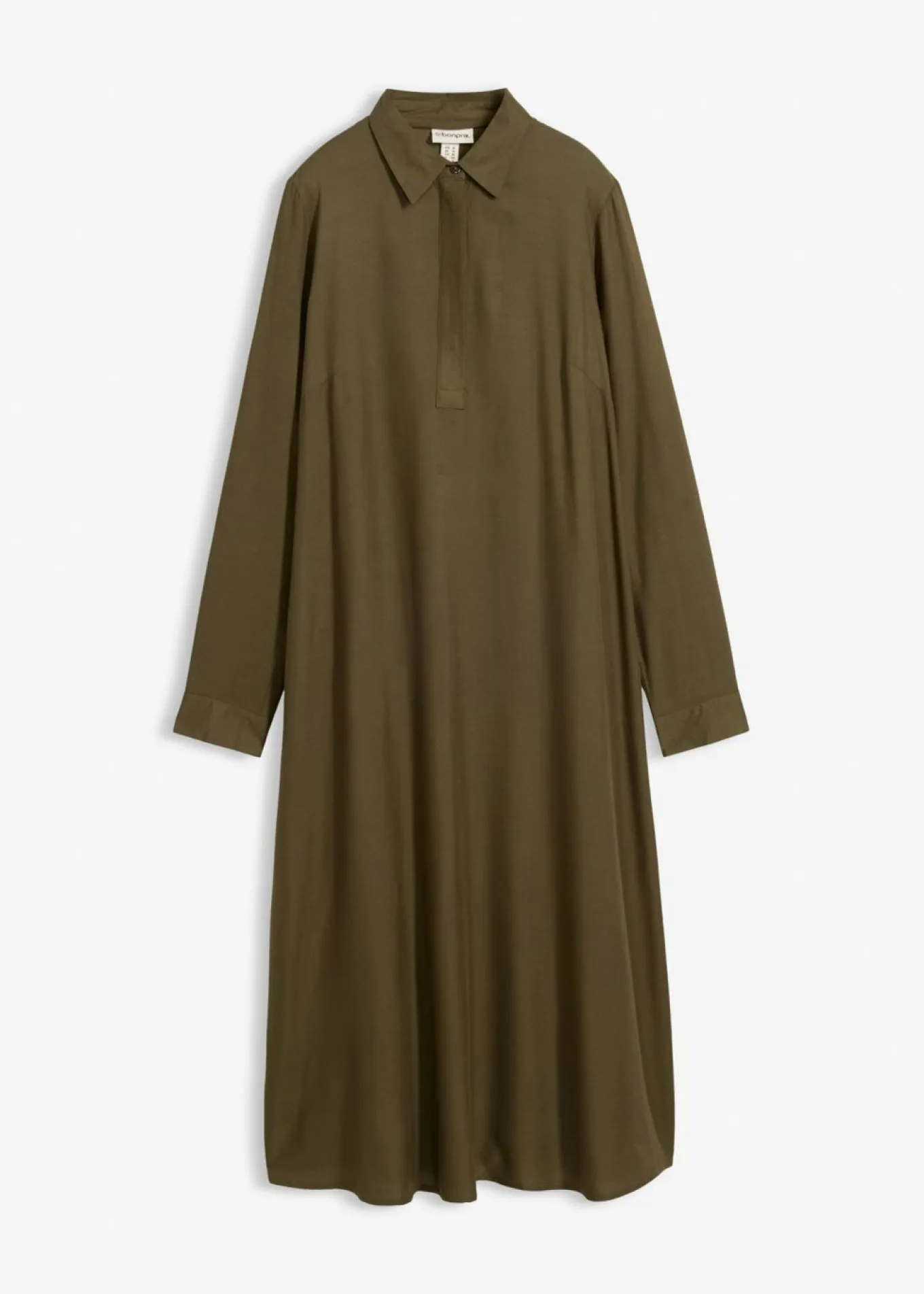 Vestido camisero de viscosa fina