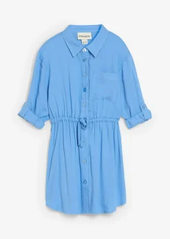 Vestido camisero de viscosa fluida