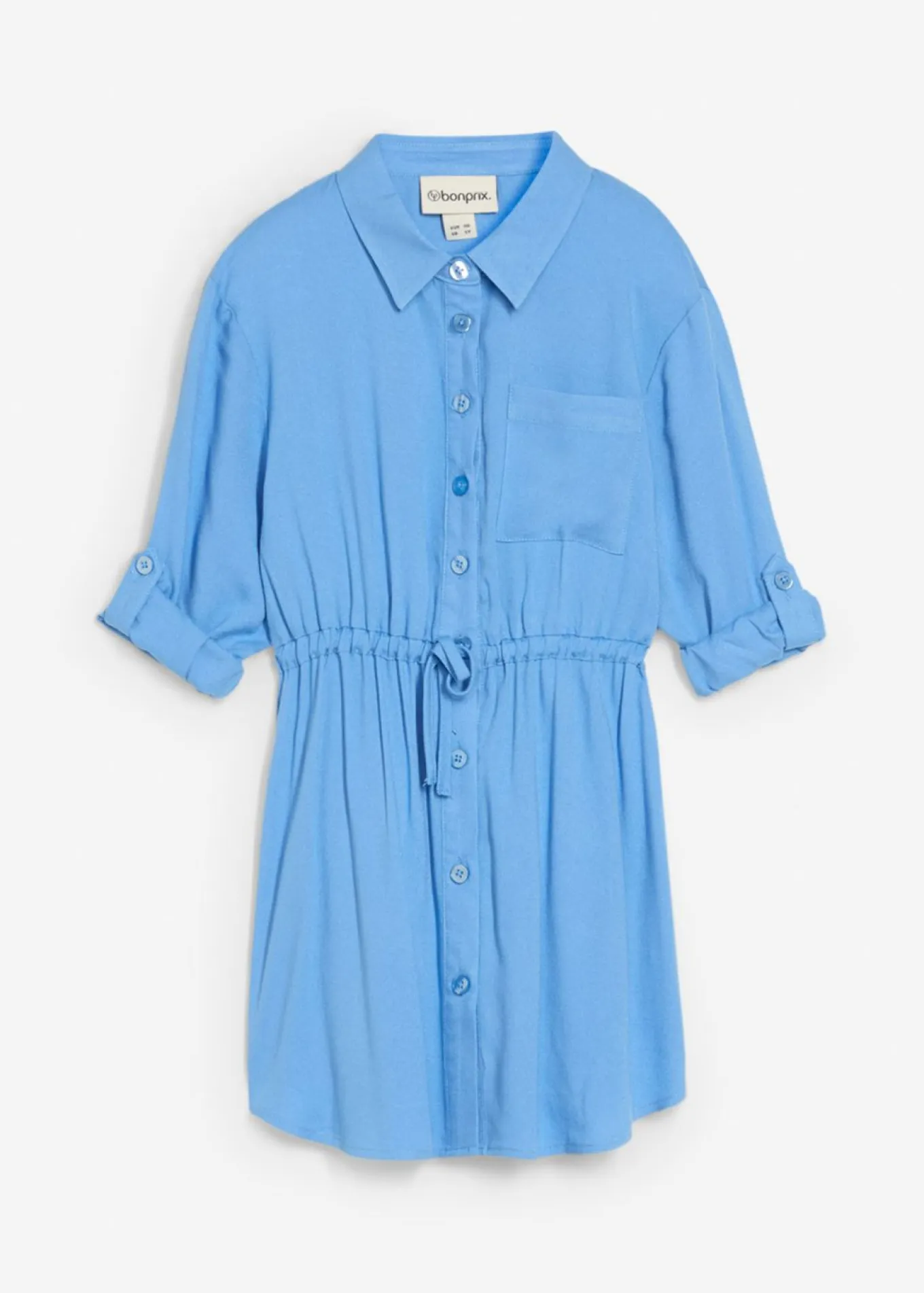 Vestido camisero de viscosa fluida