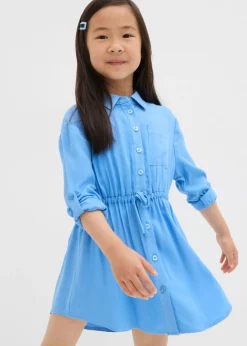 Vestido camisero de viscosa fluida