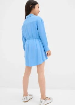 Vestido camisero de viscosa fluida