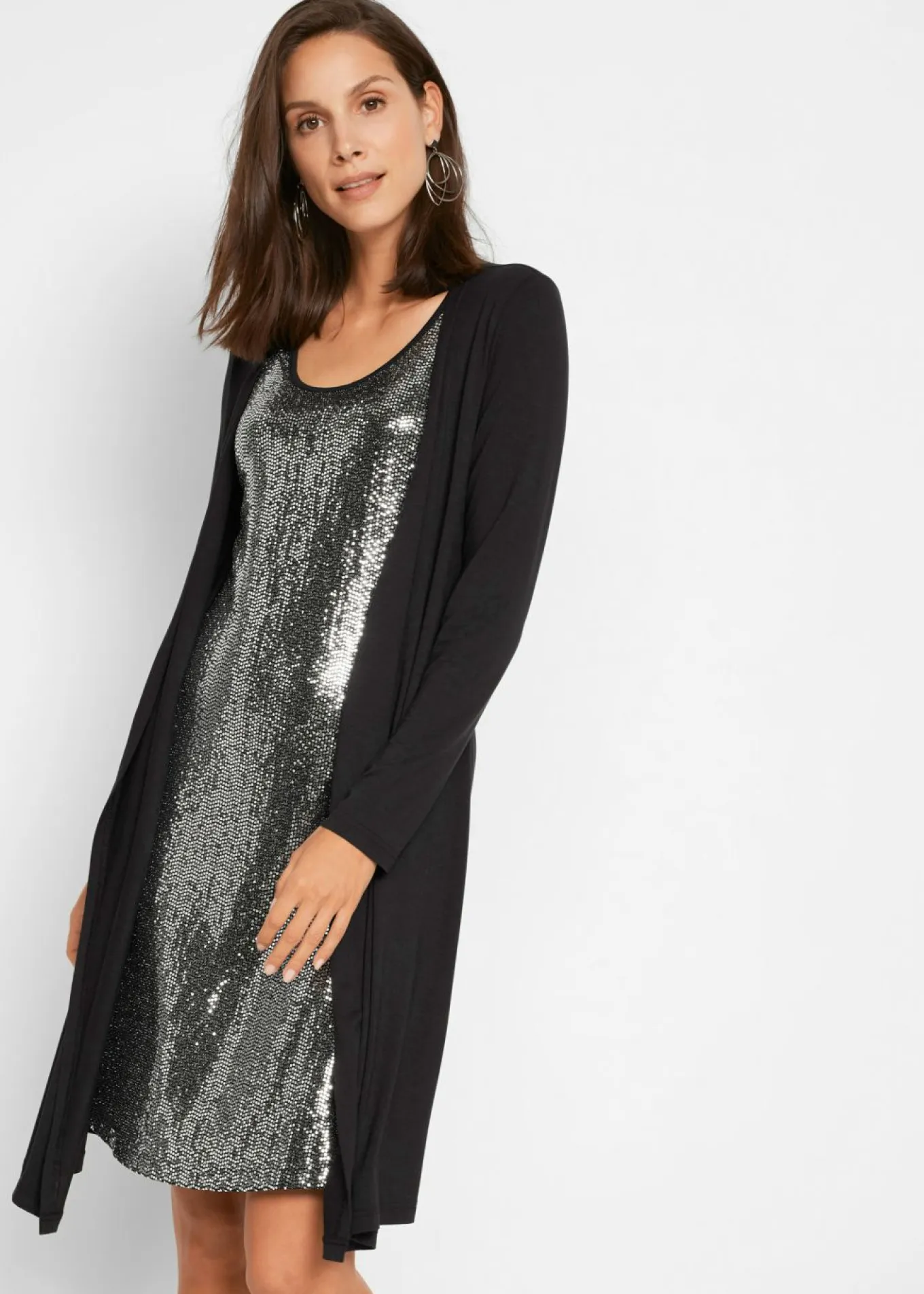 Vestido camisero de viscosa sostenible con aspecto doble