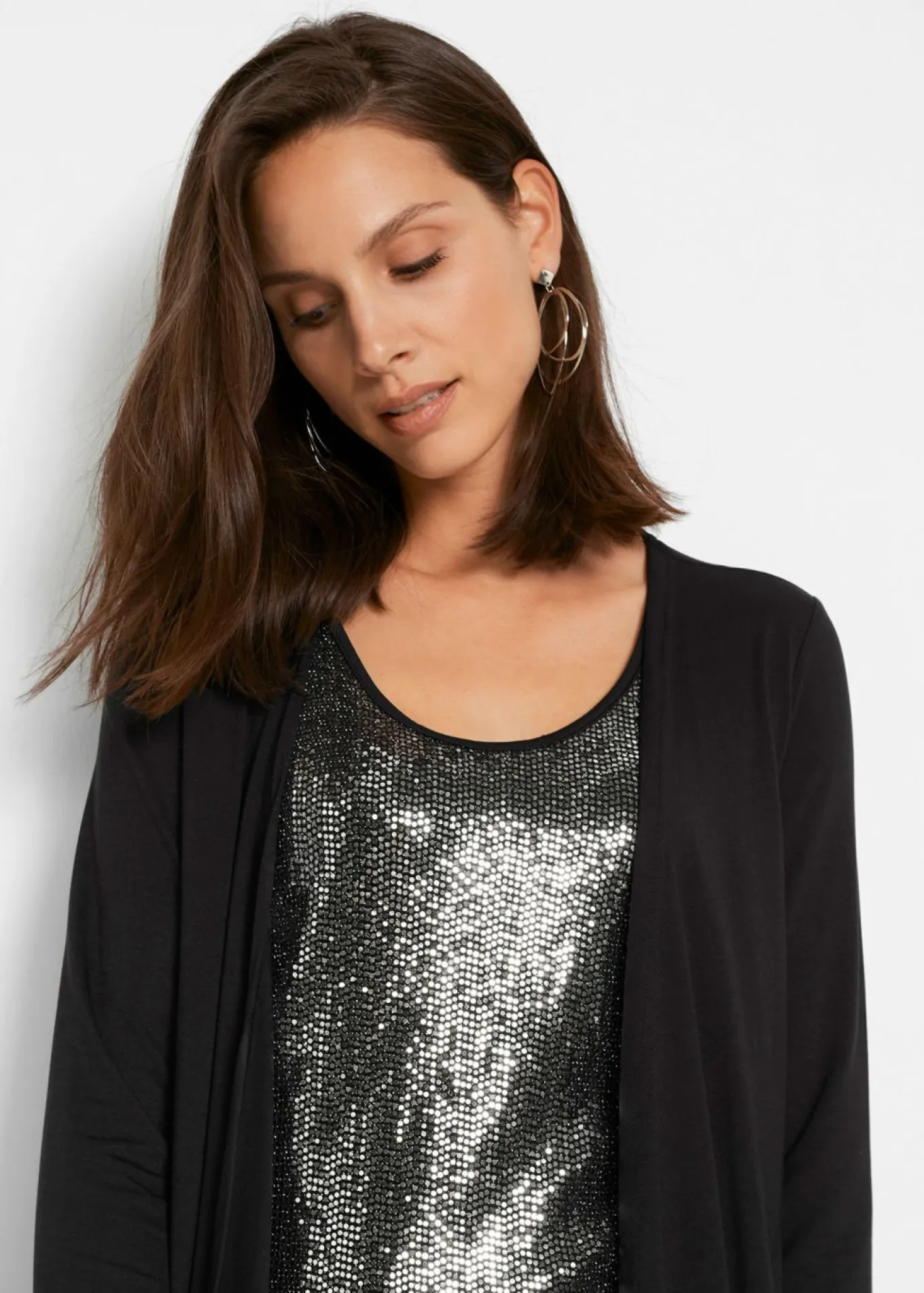 Vestido camisero de viscosa sostenible con aspecto doble