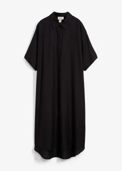 Vestido camisero de viscosa fina