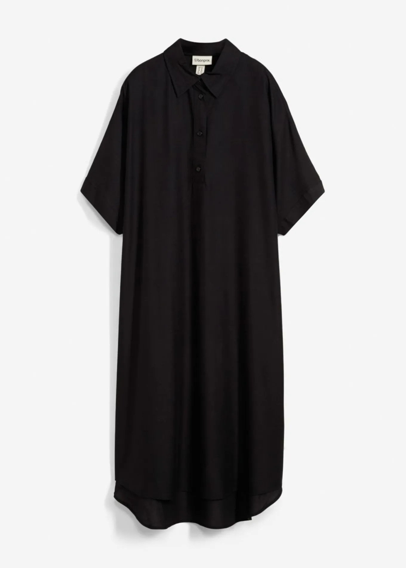 Vestido camisero de viscosa fina