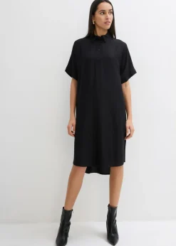 Vestido camisero de viscosa fina