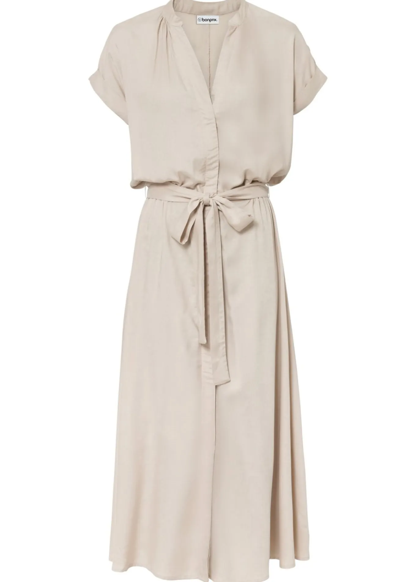 Vestido camisero de viscosa fluida