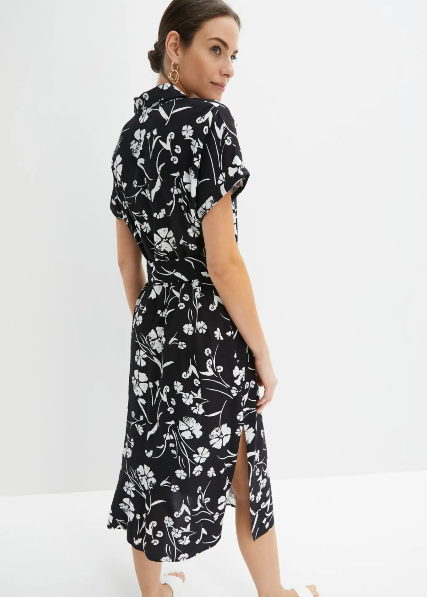 Vestido camisero de viscosa pura