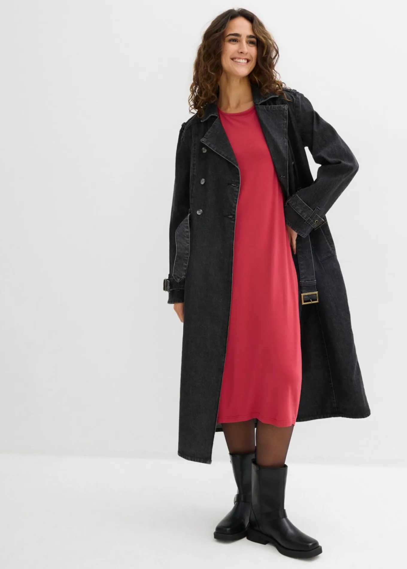 Vestido camisero de viscosa fina