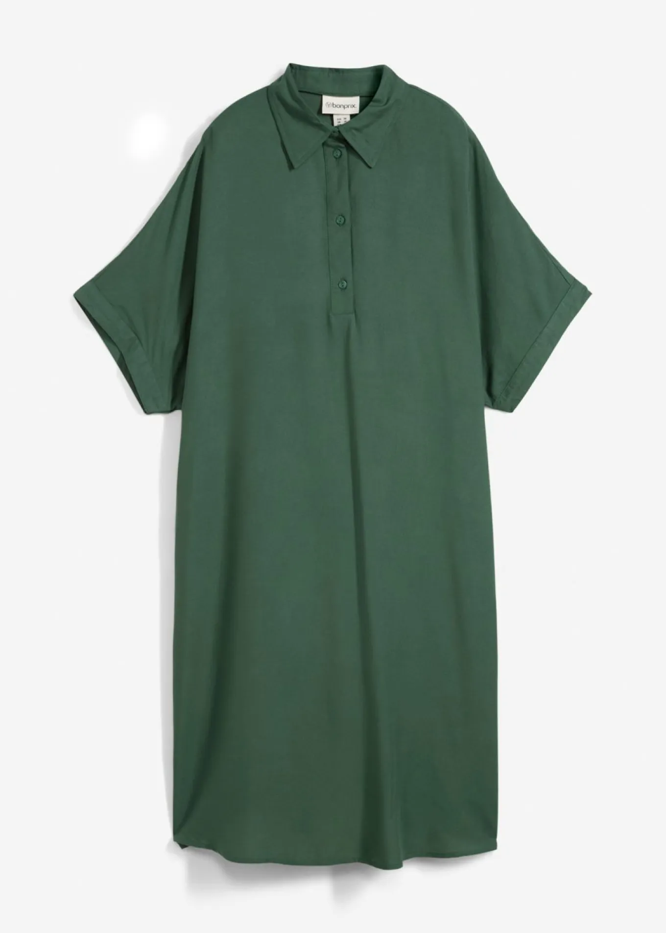 Vestido camisero de viscosa fina