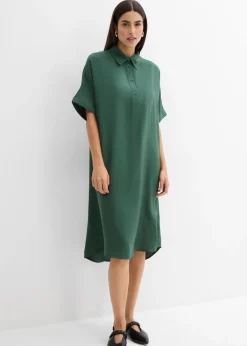 Vestido camisero de viscosa fina