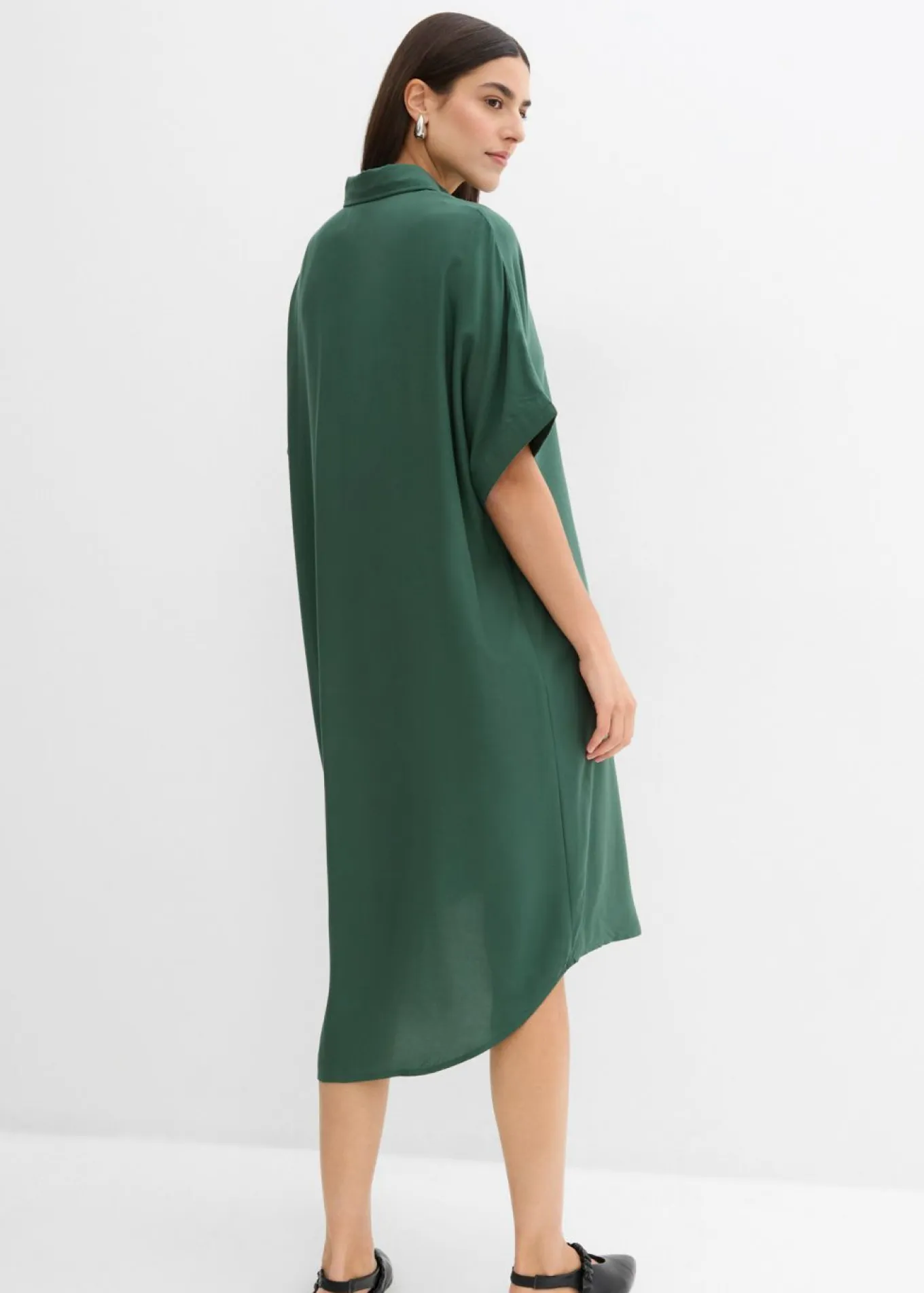 Vestido camisero de viscosa fina