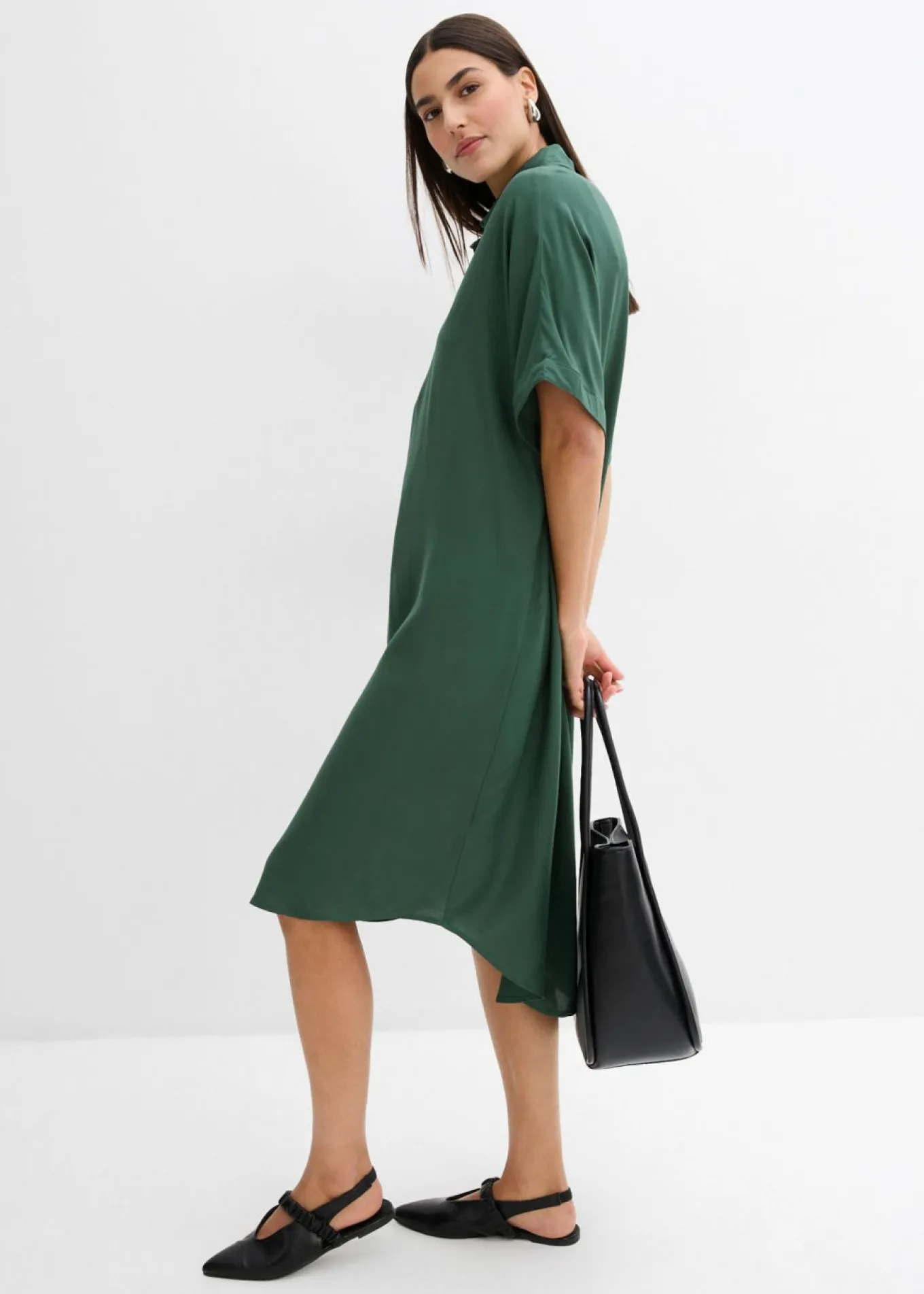 Vestido camisero de viscosa fina