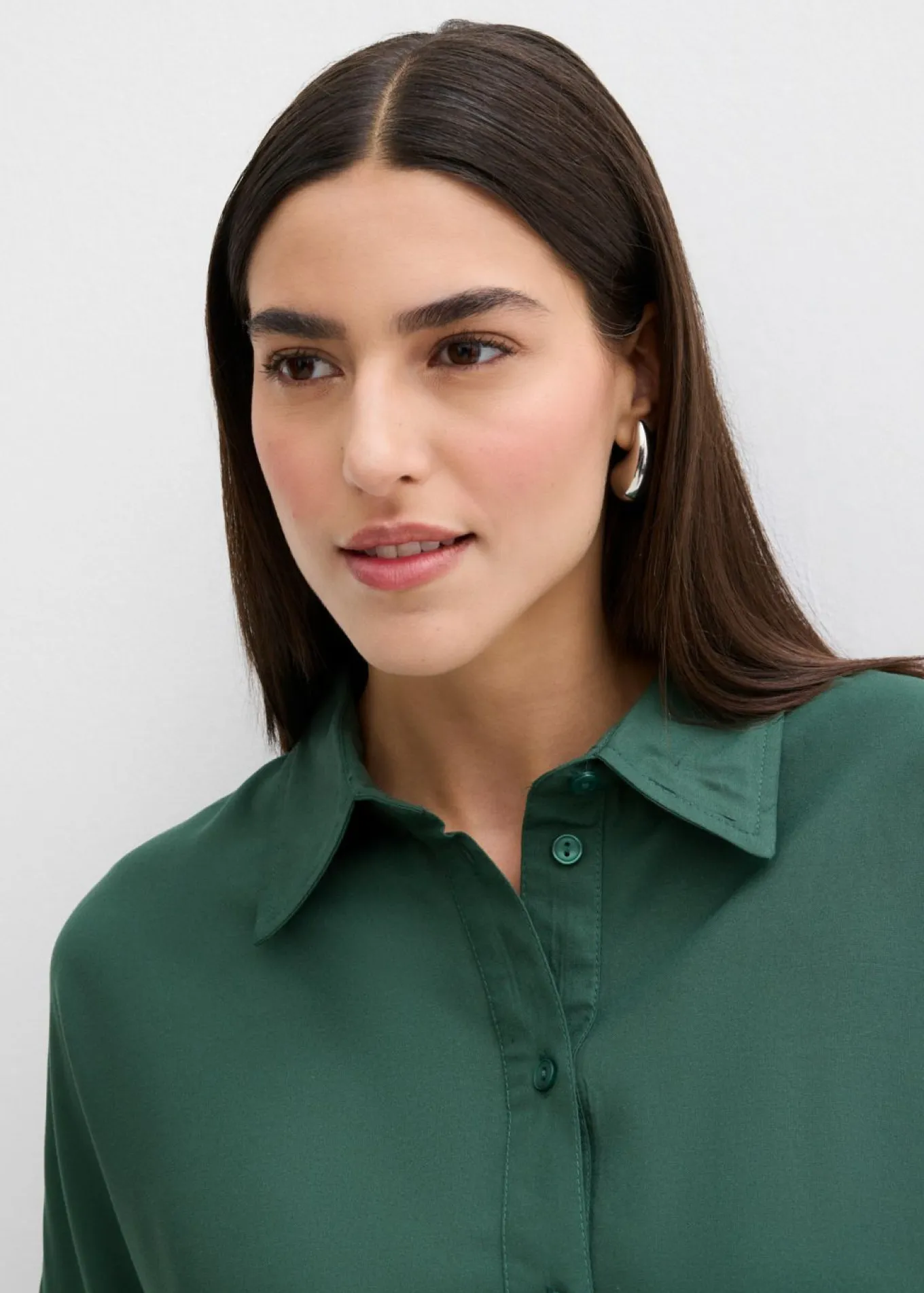 Vestido camisero de viscosa fina