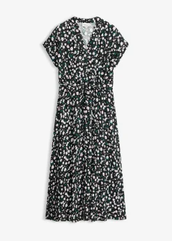 Vestido camisero de viscosa fluida