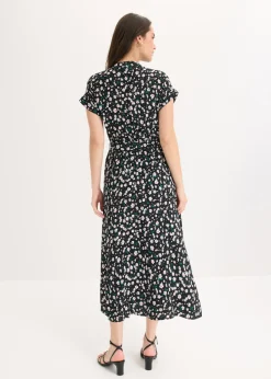 Vestido camisero de viscosa fluida