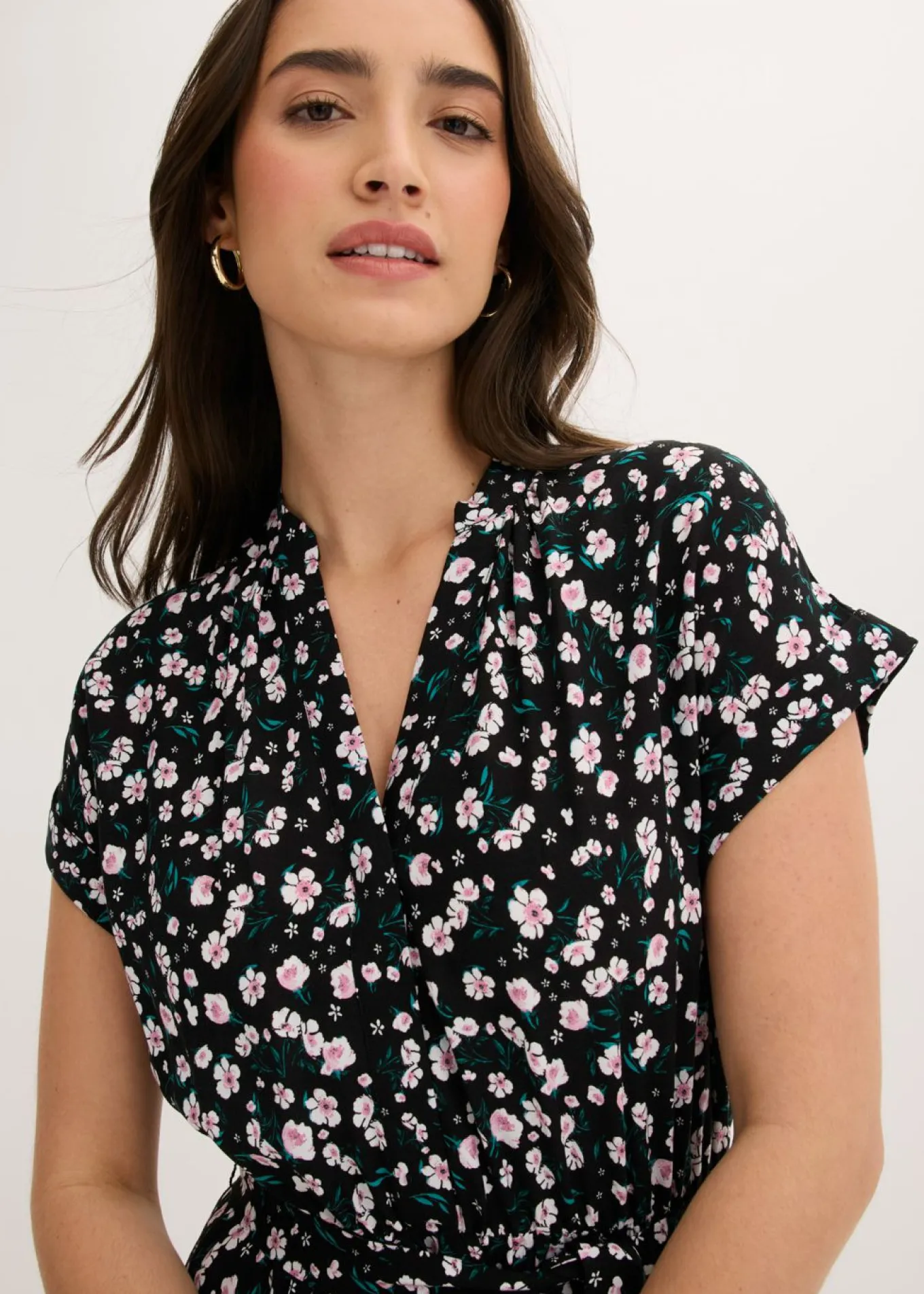 Vestido camisero de viscosa fluida