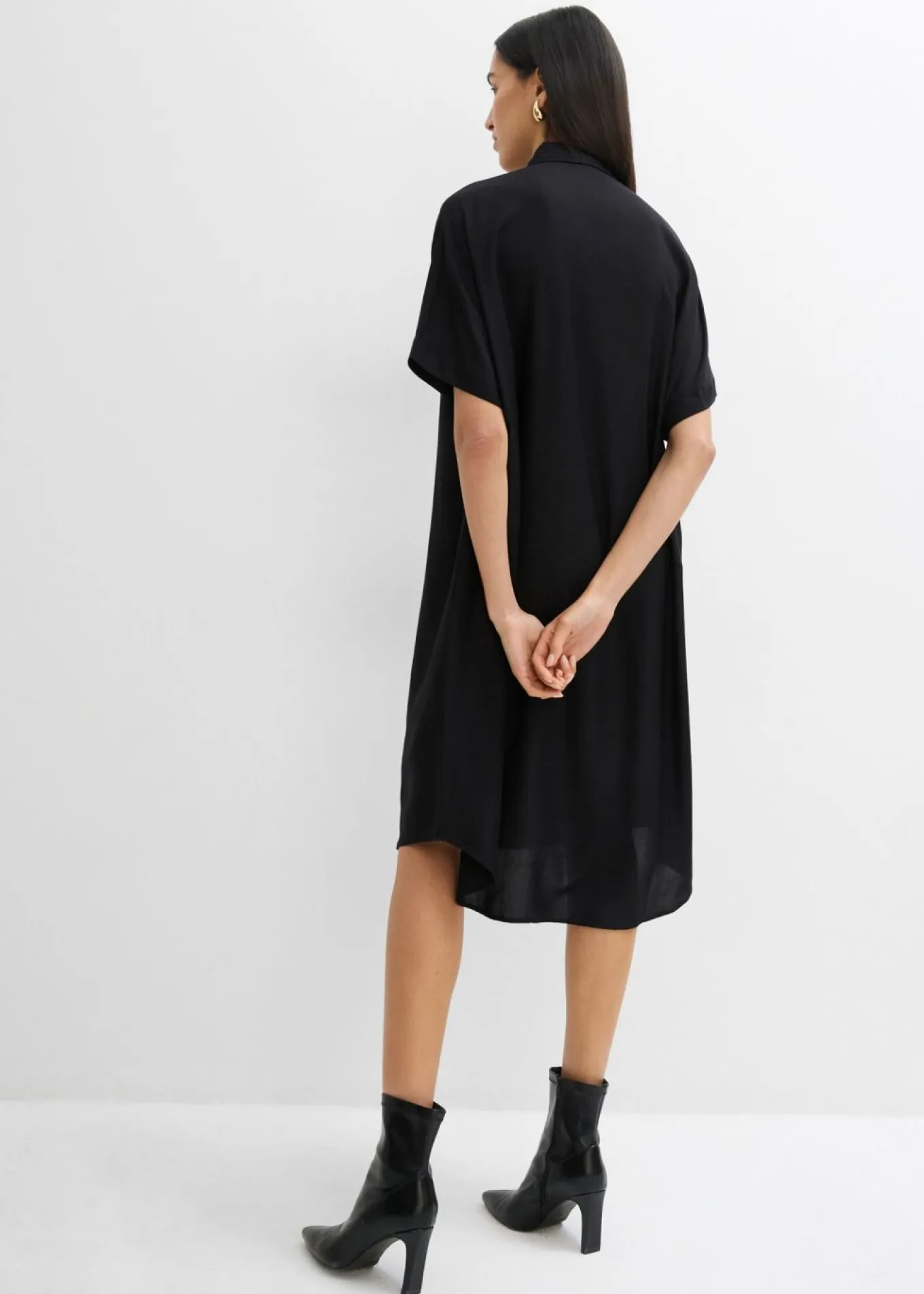 Vestido camisero de viscosa fina