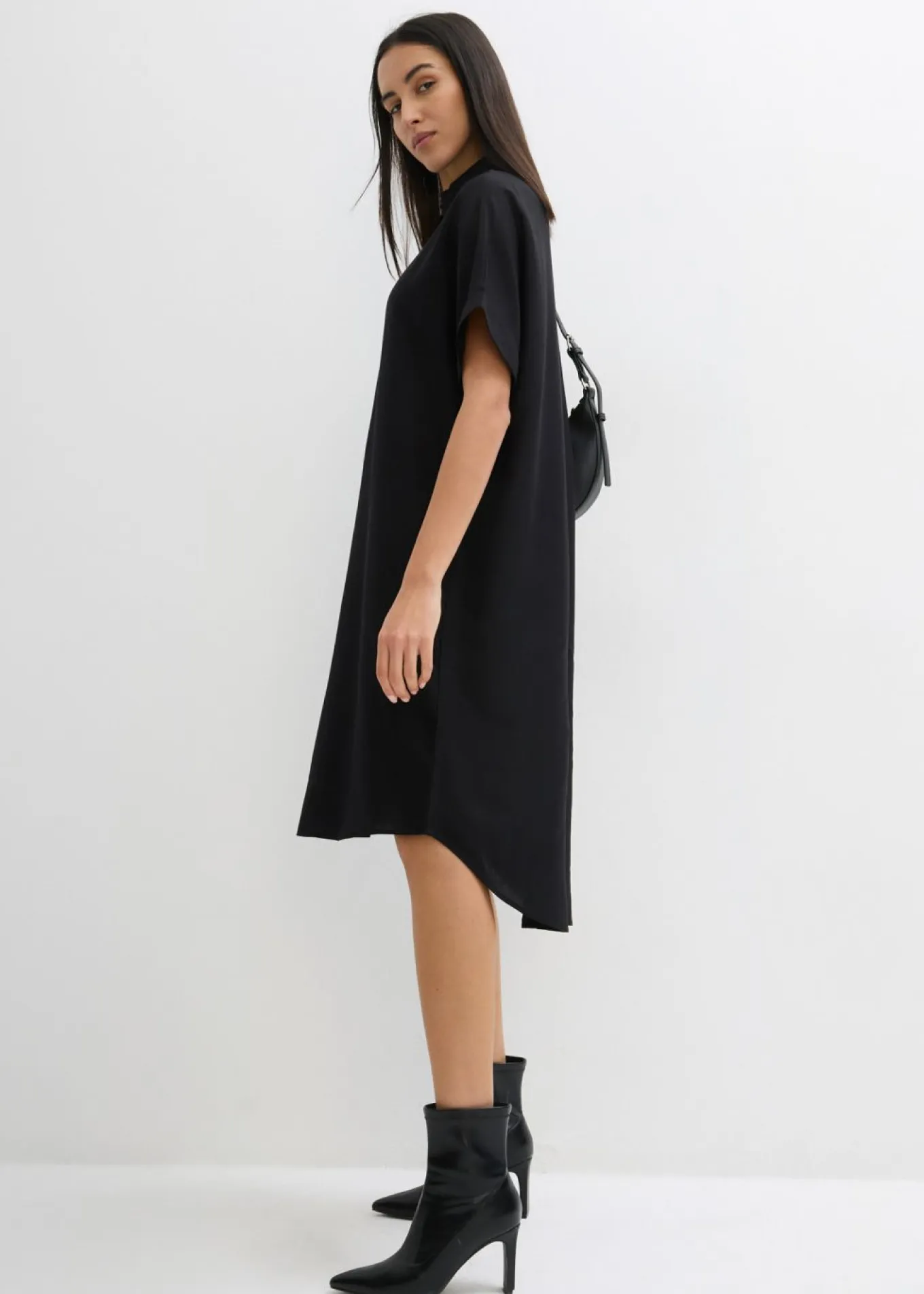 Vestido camisero de viscosa fina