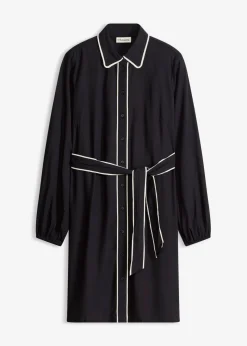 Vestido camisero de viscosa pura