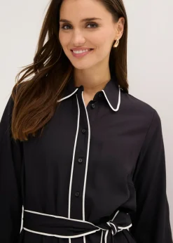 Vestido camisero de viscosa pura