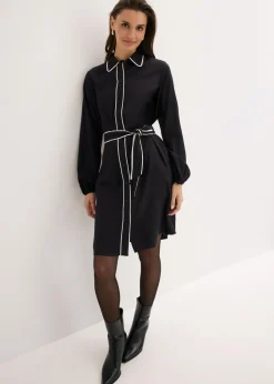 Vestido camisero de viscosa pura
