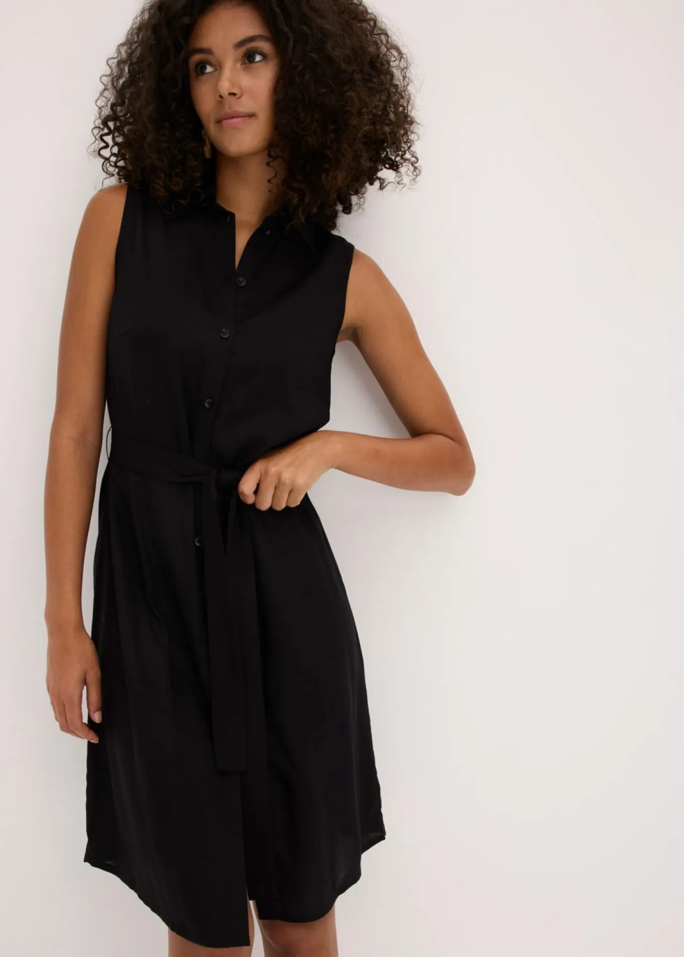Vestido camisero de viscosa
