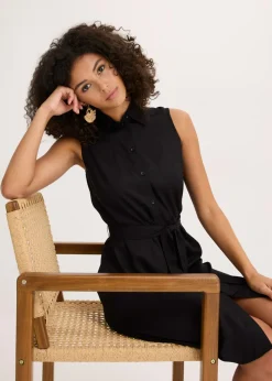 Vestido camisero de viscosa