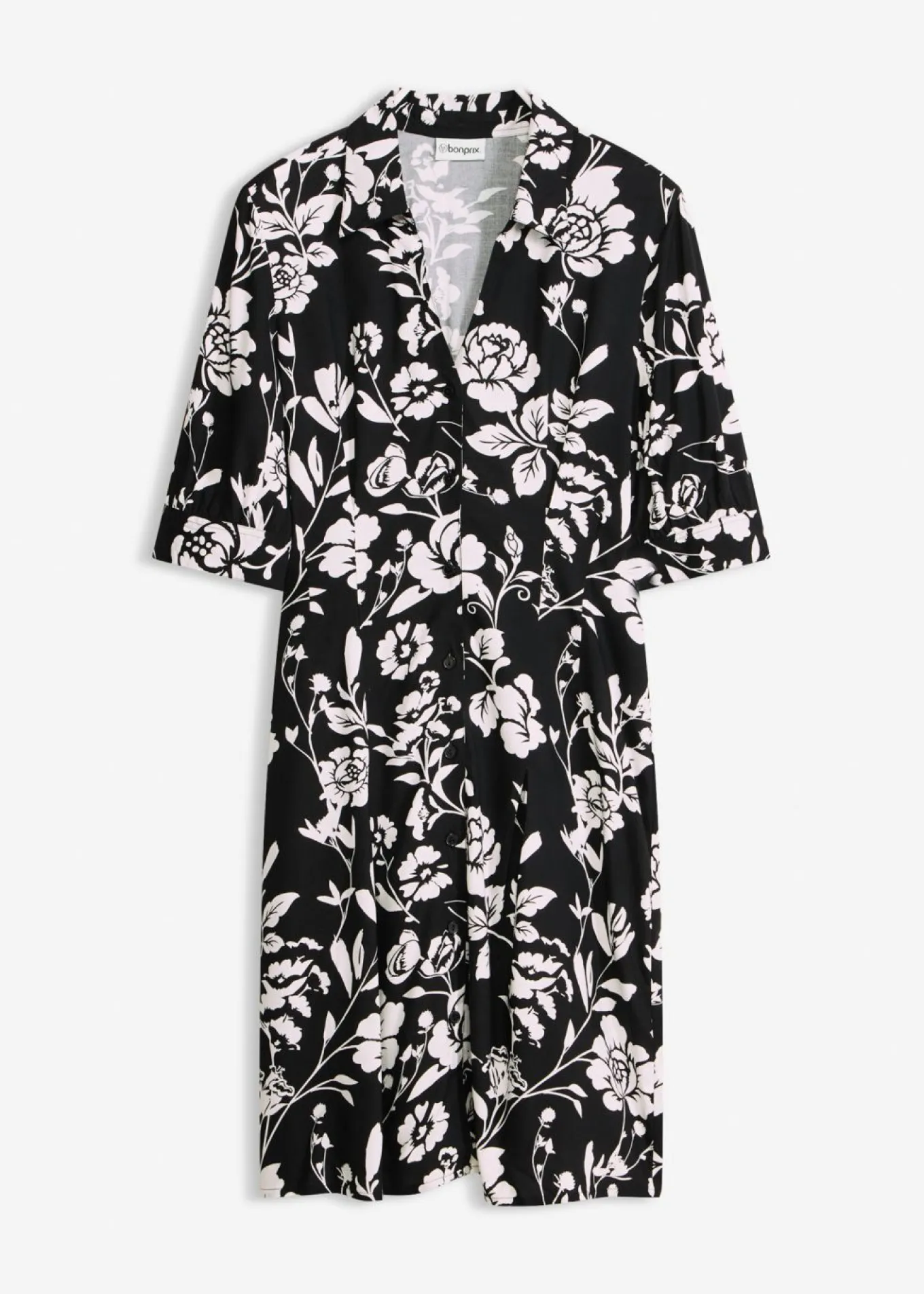 Vestido camisero de viscosa fluida