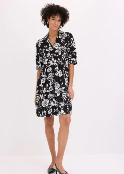 Vestido camisero de viscosa fluida