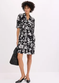 Vestido camisero de viscosa fluida